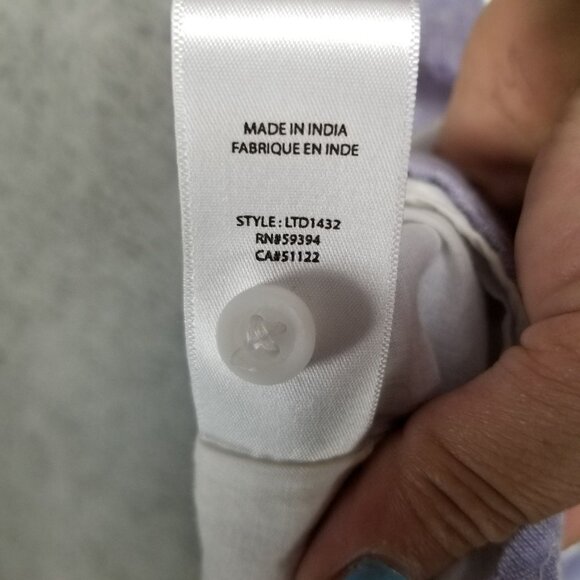 beachlunchlounge Dress Womens XL Purple White Striped Linen Blend Sleeveless - Picture 9 of 14